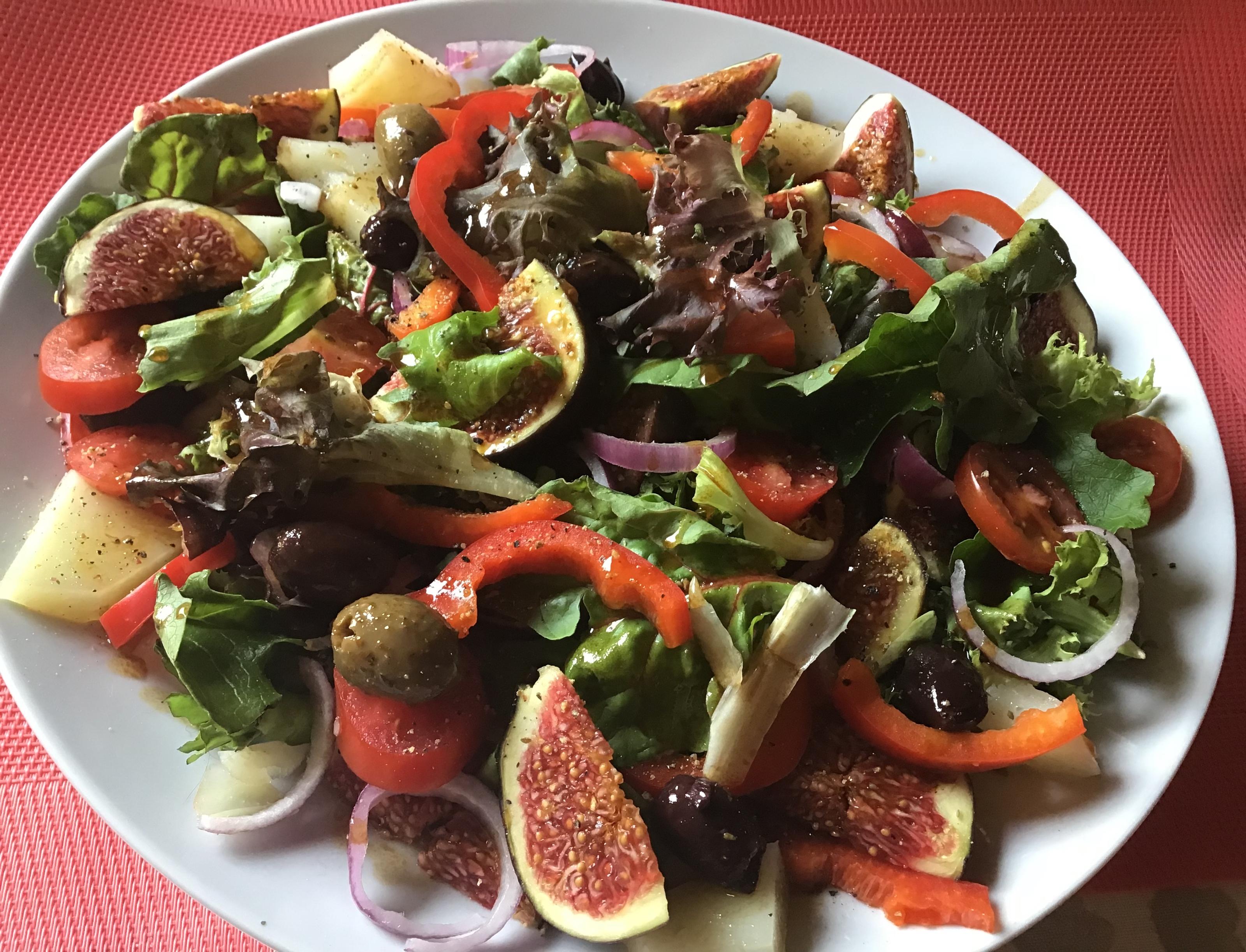 Gemischter Salat mit Feigen und Manchego - Rezept By Eloisaa1