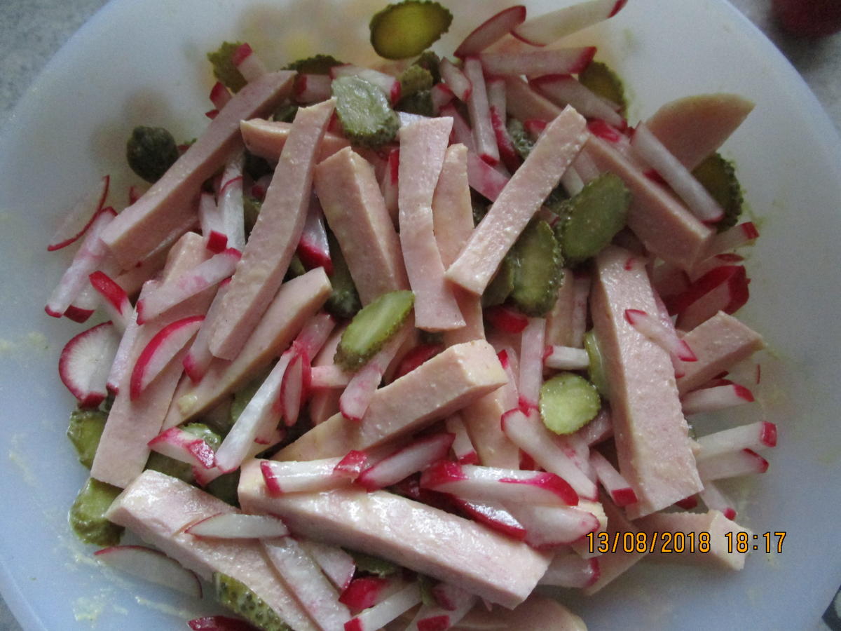Salat: Radieschen-Gurken-Wurst-Salat - Rezept - Bild Nr. 6230