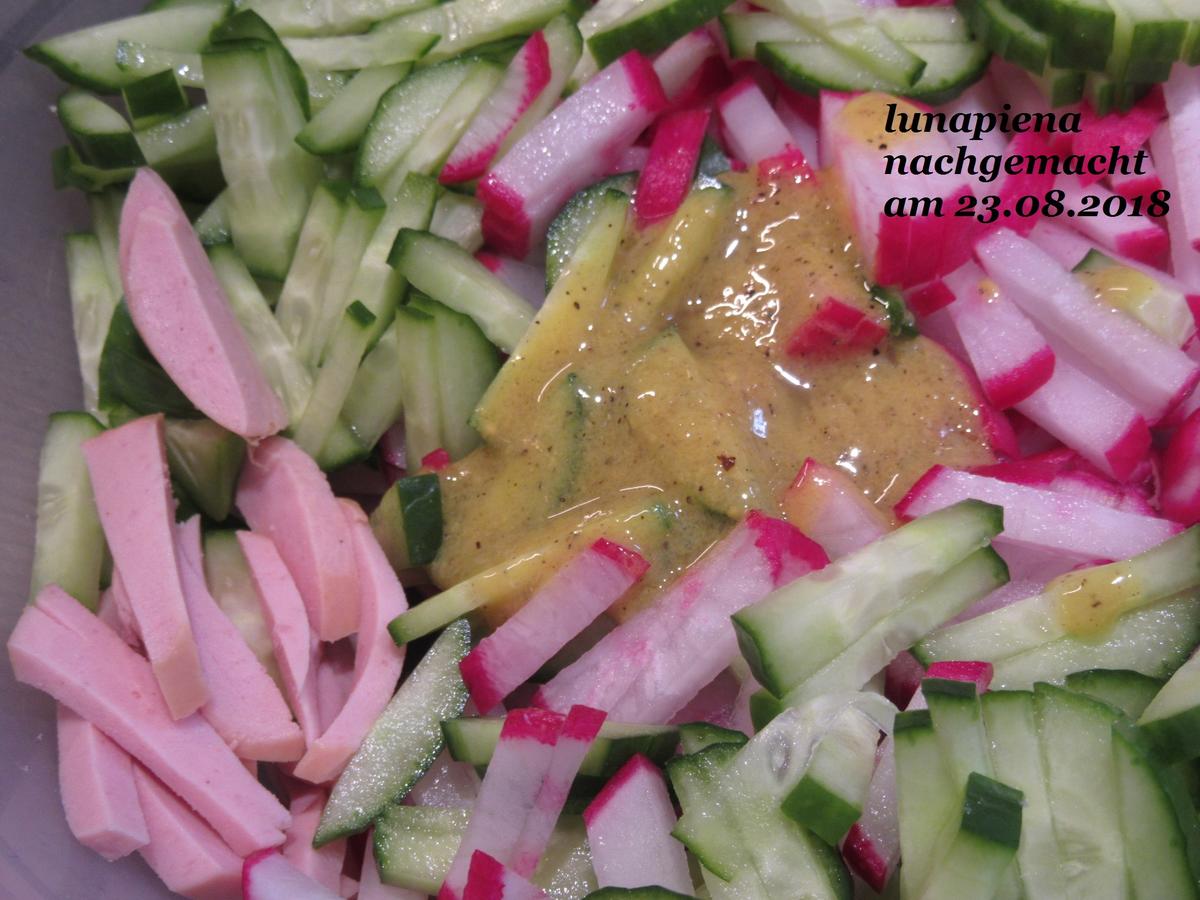 Salat: Radieschen-Gurken-Wurst-Salat - Rezept - Bild Nr. 6237