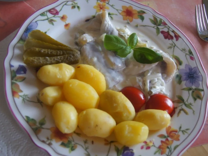 Sahne-Heringsfilets mit Drillingen - Rezept - Bild Nr. 6234