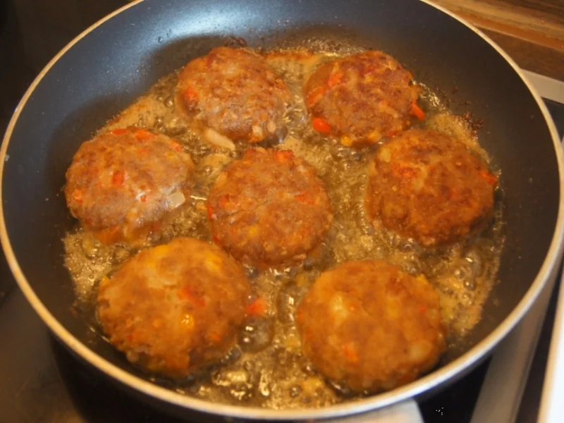 Herzhafte Buletten mit pikanter Sauce, Möhren-Mais-Gemüse und Kurkuma-Kartoffeln - Rezept - Bild Nr. 6237