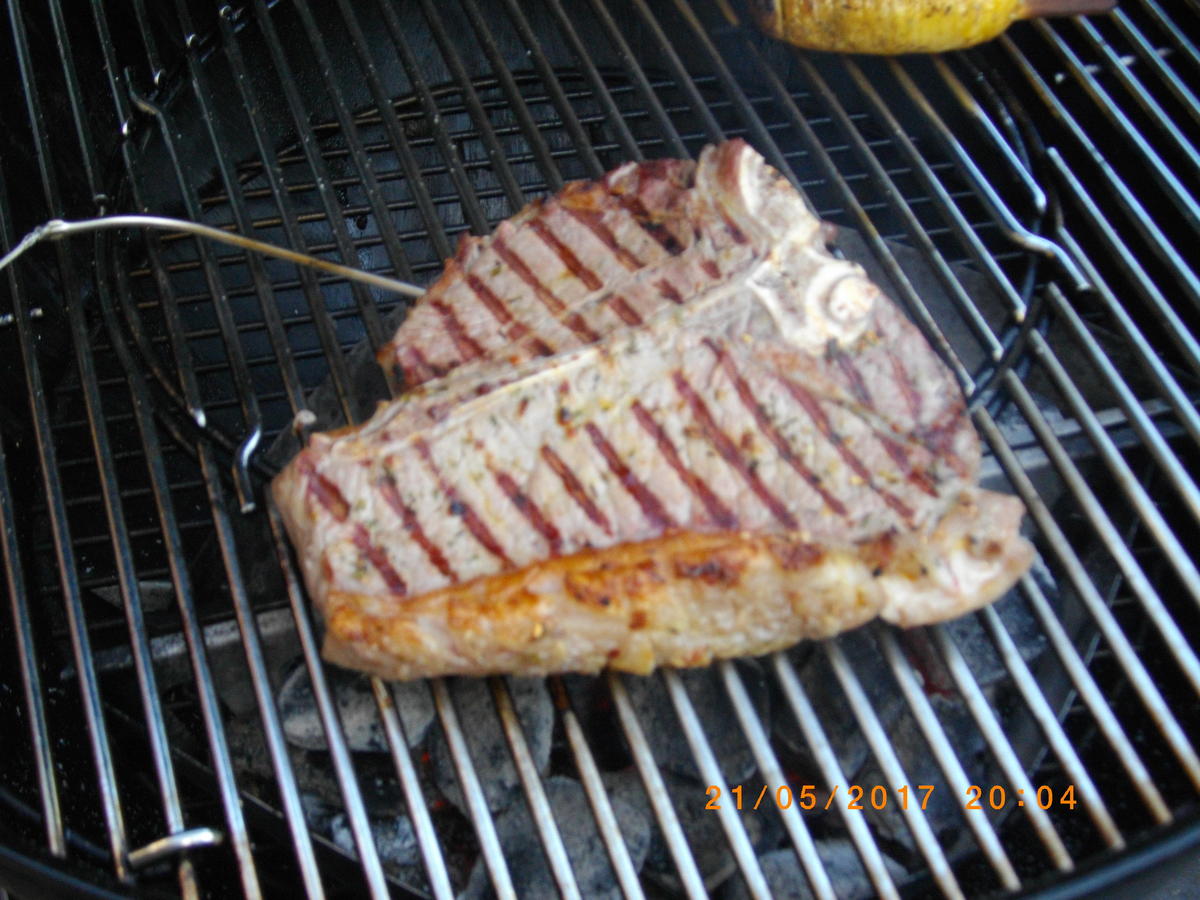 T-Bone Steak mit gebratenen Spargel und Fächerkartoffel - Rezept - Bild Nr. 6237