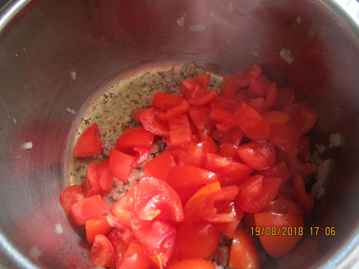 auflauf: tortellini, hack, tomaten, basilikum - Rezept - Bild Nr. 6248