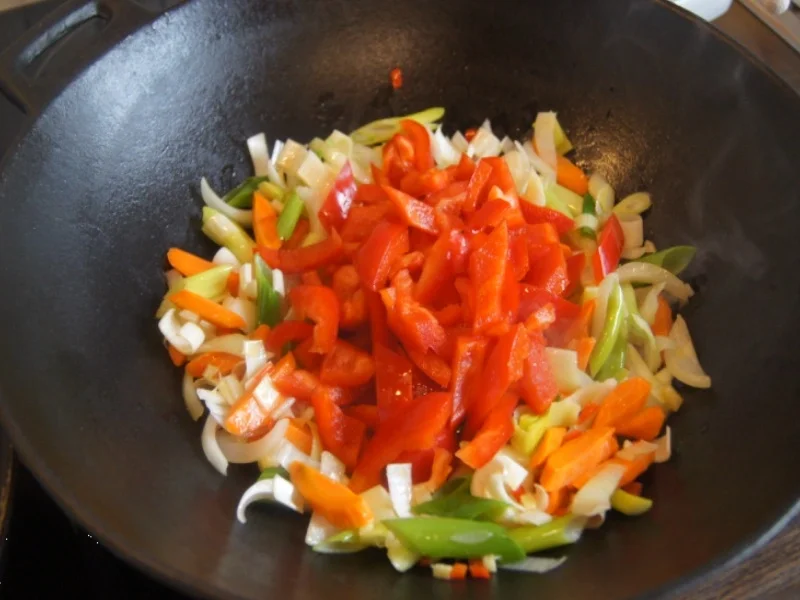 Wiener-Schnitzel vom Schwein mit Wokgemüse - Rezept - Bild Nr. 6254