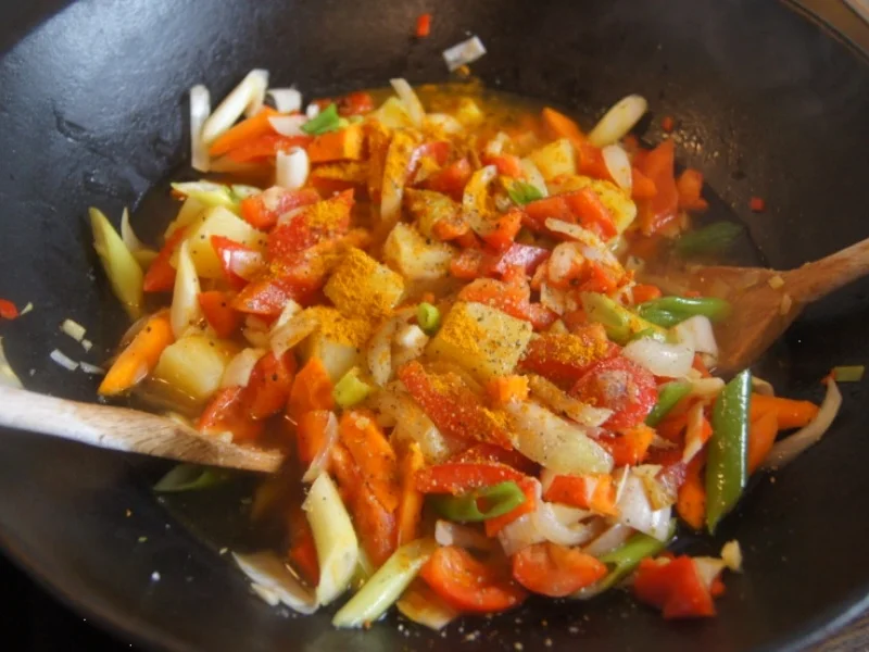 Wiener-Schnitzel vom Schwein mit Wokgemüse - Rezept - Bild Nr. 6257