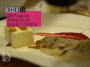 Süße Pierogi auf Himbeerspiegel mit Vanilleparfait und Vorderwürzereduktion - Rezept - Bild Nr. 6238