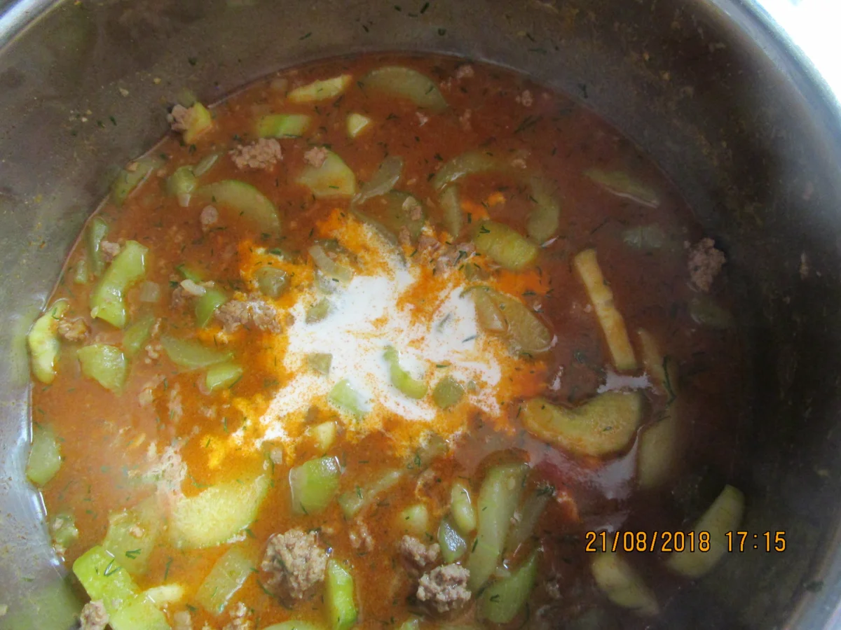 hackfleischpfanne mit gurkengemüse - Rezept - Bild Nr. 6255