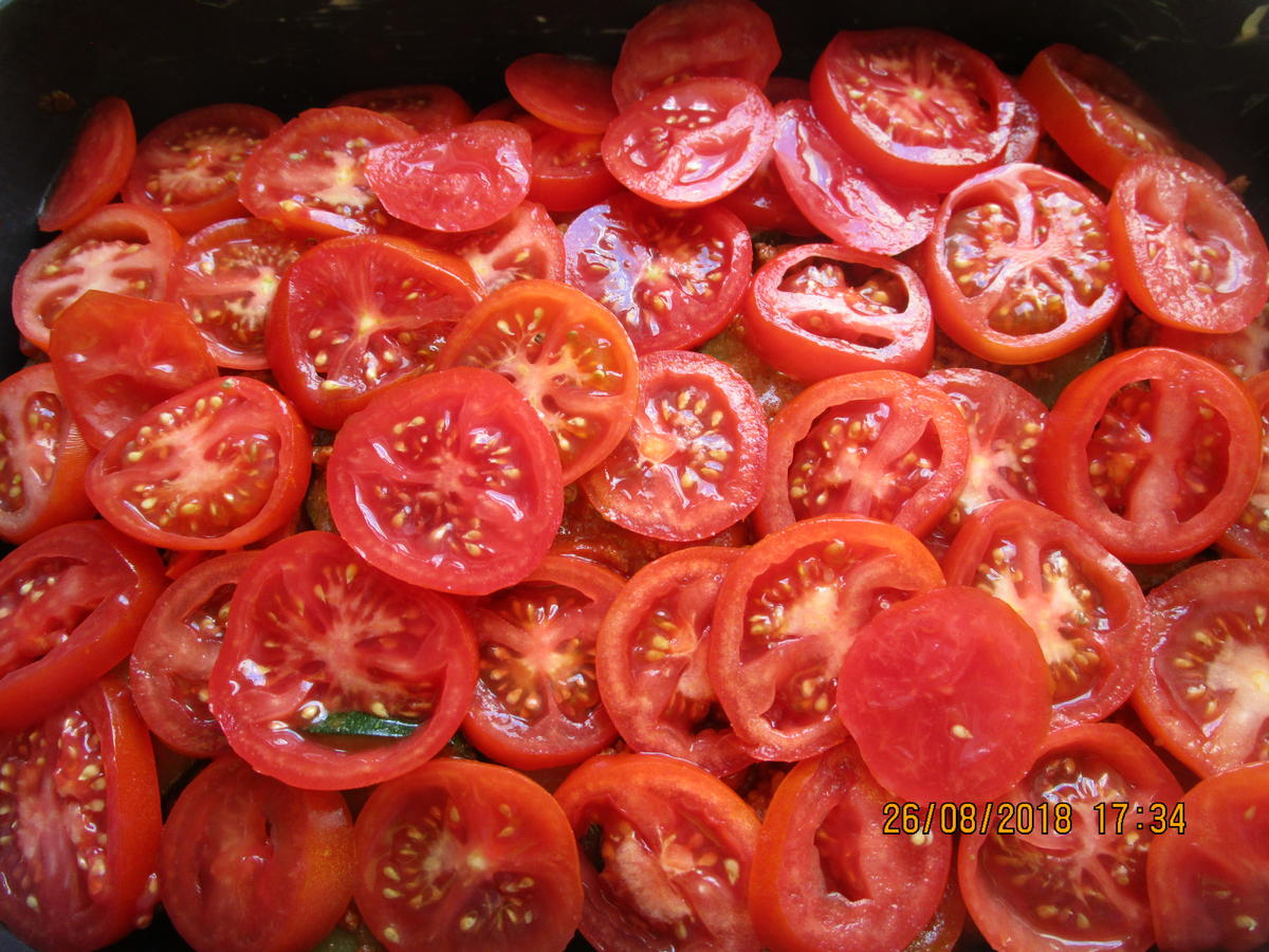 hackauflauf aus: zucchini, paprika, tomaten und kartoffeln - Rezept - Bild Nr. 6257