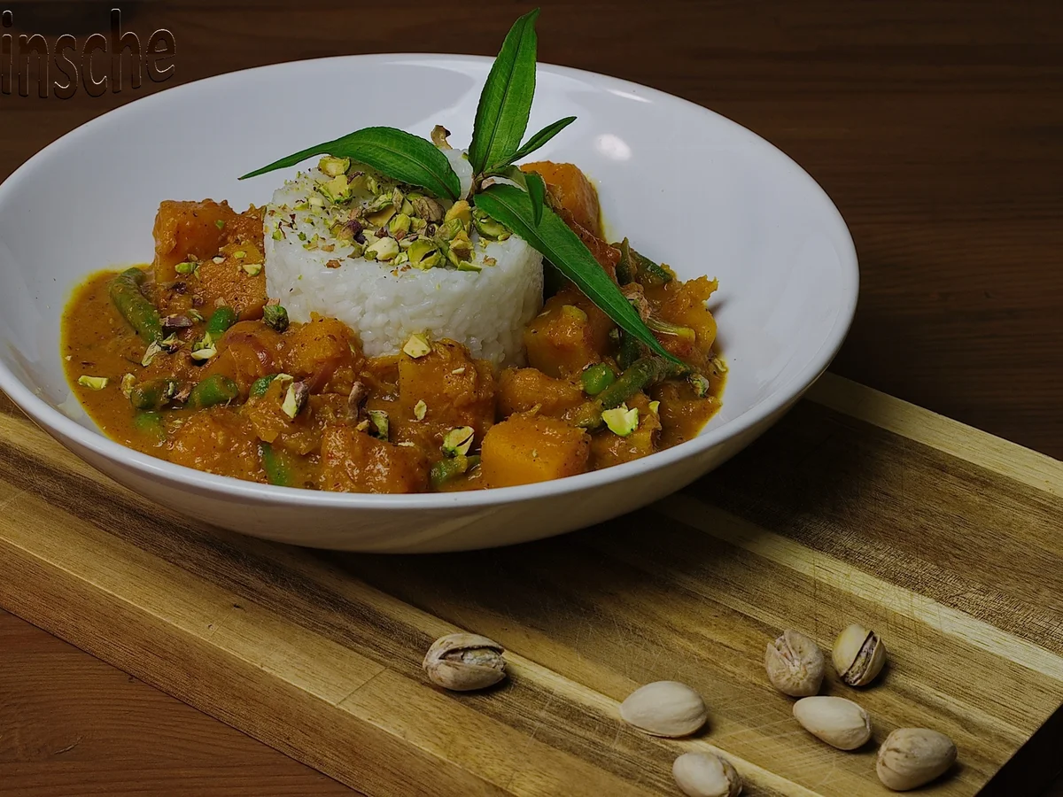 Kürbis-Bohnen-Tomaten-Curry - Rezept - Bild Nr. 3