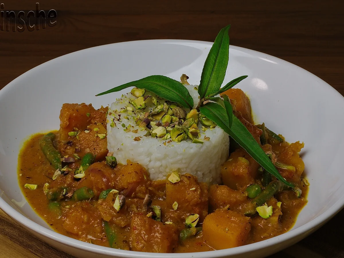 Kürbis-Bohnen-Tomaten-Curry - Rezept - Bild Nr. 4