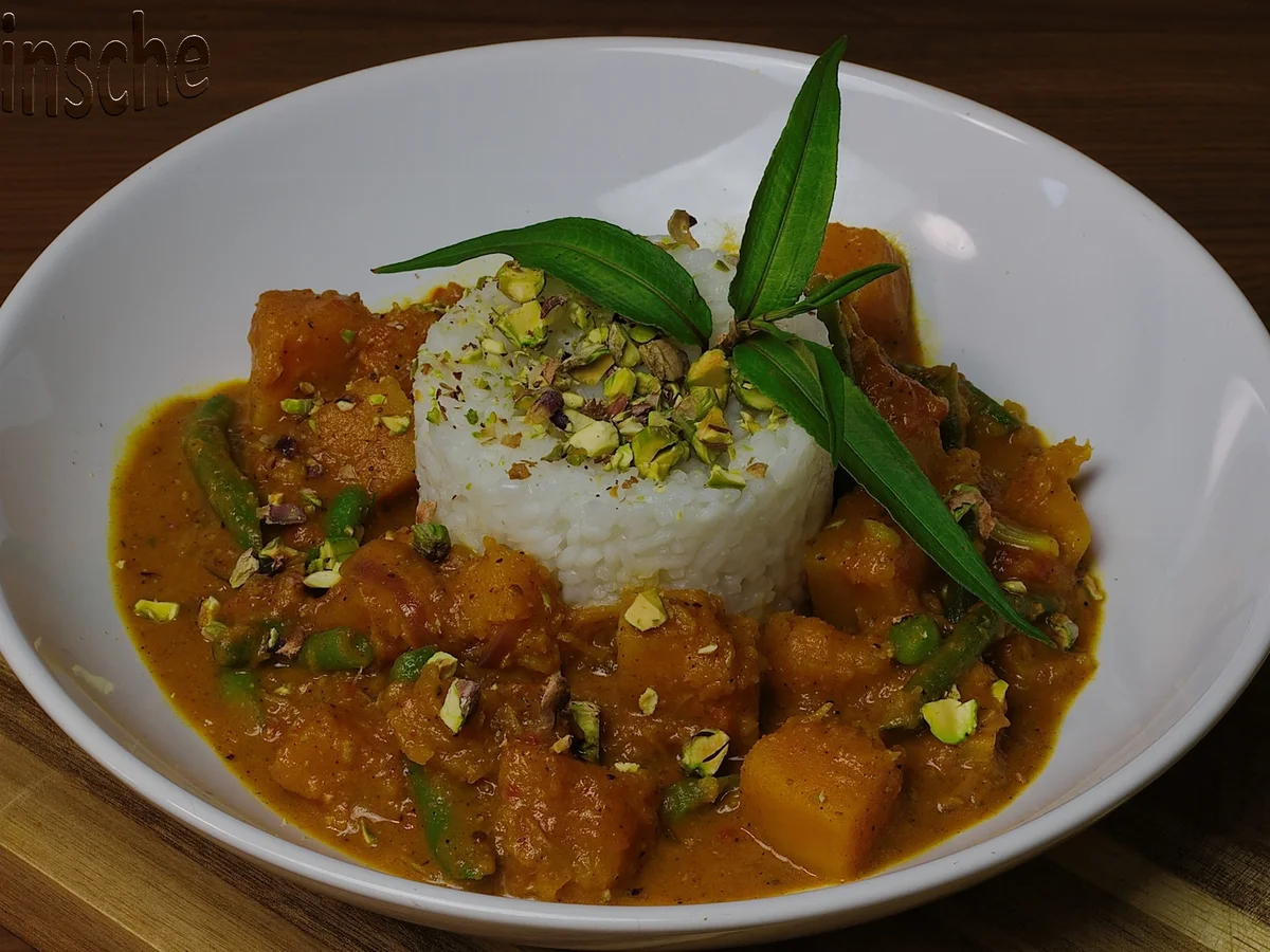 Kürbis-Bohnen-Tomaten-Curry - Rezept - Bild Nr. 5