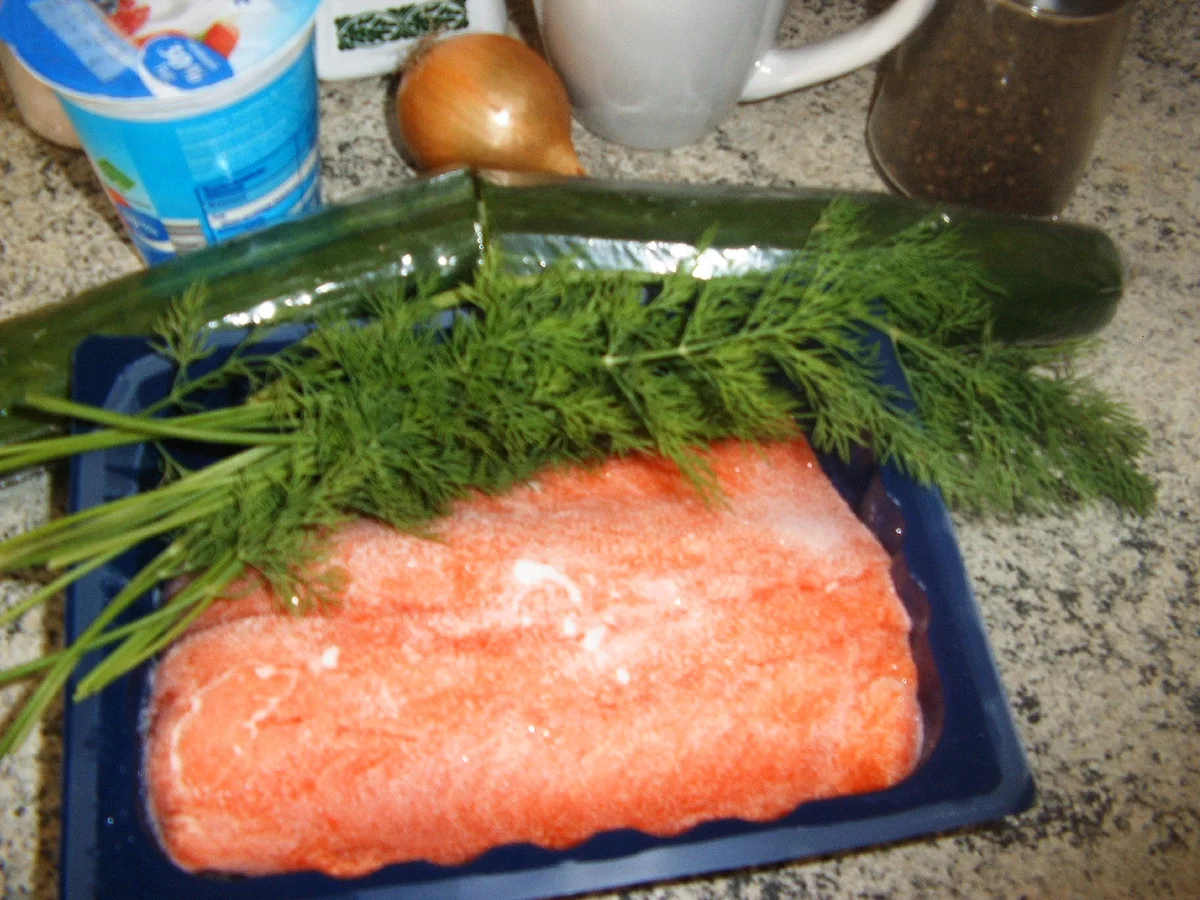 Rezept: Lachs-Gurken-Pfanne Bild Nr. 6242 Lachs-Gurken-Pfanne - Rezept - Bild Nr. 6242