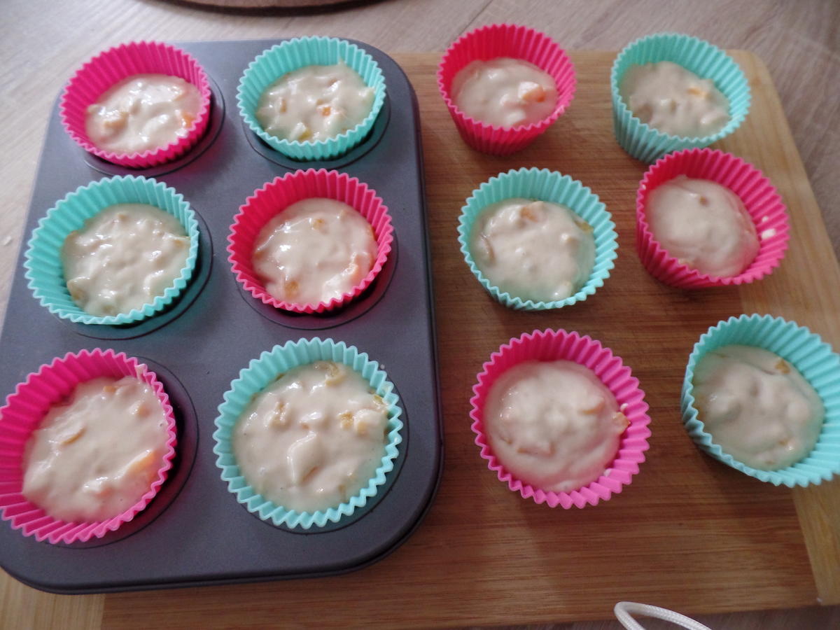 Aprikosen-Muffins mit Mandelstreuseln - Rezept - Bild Nr. 6252