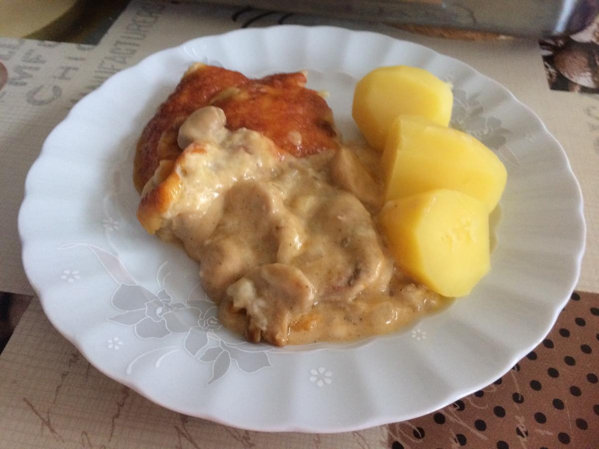 Schweinefilet mit Champingnon in Käse-Soße - Rezept - kochbar.de