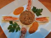 Hühnchentaler mit Tomatenchicoree und Pfirsichdipp - Rezept - Bild Nr. 2