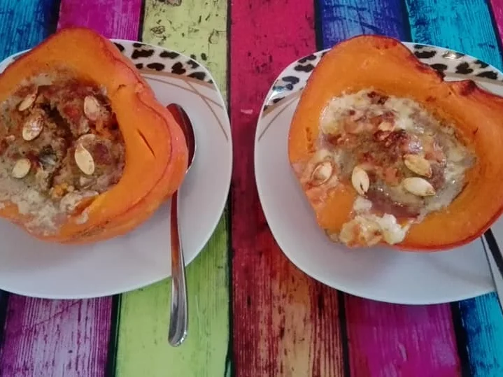 Kürbis mit Füllung - Rezept - Bild Nr. 6254