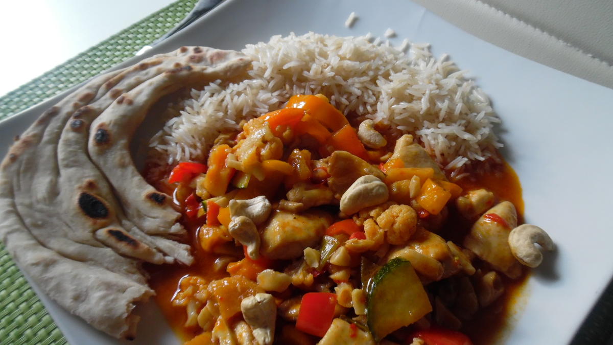 Rotes Hühner-Gemüse-Curry, scharf - Rezept - Bild Nr. 6255