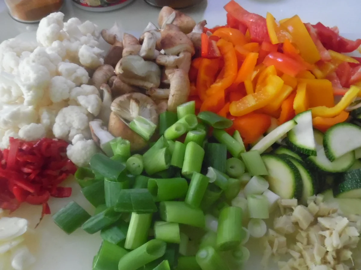 Rezept: Rotes Hühner-Gemüse-Curry, scharf Bild Nr. 6261 Rotes Hühner-Gemüse-Curry, scharf - Rezept - Bild Nr. 6261