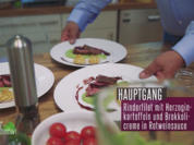 Rinderfilet auf Broccolipüree mit Herzoginkartoffeln in Rotweinsoße - Rezept - Bild Nr. 2
