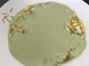 BASILIKUMSUPPE MIT MAIS UND GURKE - Rezept - Bild Nr. 2