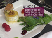 Gratinierter Jeißkies met lecker Wildkräuter-Schloot un Himbeer-Vinaigrette - Rezept - Bild Nr. 2