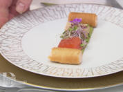 Hausgebeizter Lachs und Thunfisch auf Guacamole mit Knuspercannelloni - Rezept - Bild Nr. 6273