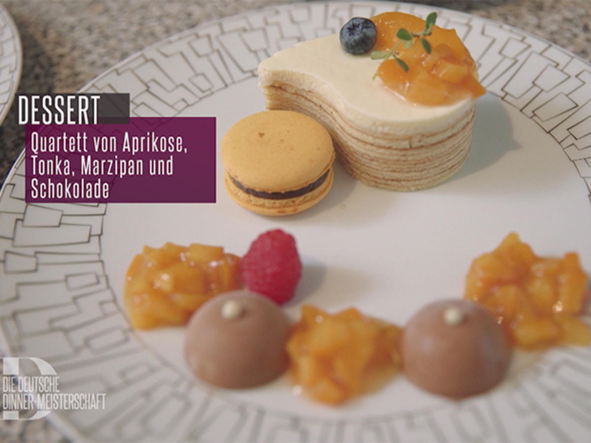 Quartett von Mandel, Schokolade, Aprikose und Tonkabohne - Rezept
Gesendet von Das perfekte Dinner