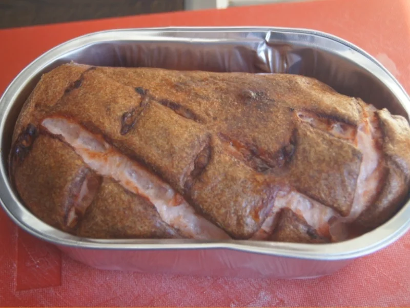 Bayrischer Leberkäse mit orangen Blumenkohl und Kartoffelstampf - Rezept - Bild Nr. 6276