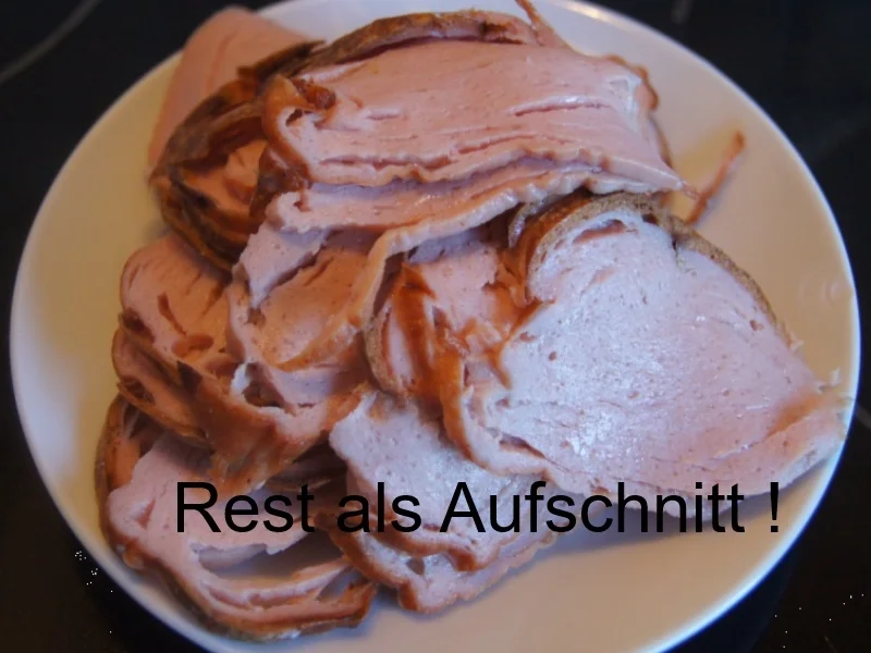 Bayrischer Leberkäse mit orangen Blumenkohl und Kartoffelstampf - Rezept - Bild Nr. 6282