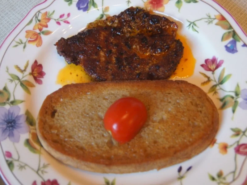 Rezept: Schweinenackensteak mit Topinky und Pimentos Bild Nr. 6273 Schweinenackensteak mit Topinky und Pimentos - Rezept - Bild Nr. 6273