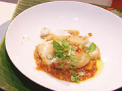 Kabeljau im Bananenblatt mit karibischer kalter Suppe (Nikeata Thompson) - Rezept - Bild Nr. 6272