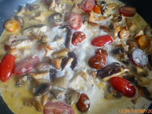 Grüne Pappardelle mit Mischpilzen - Rezept - Bild Nr. 6279