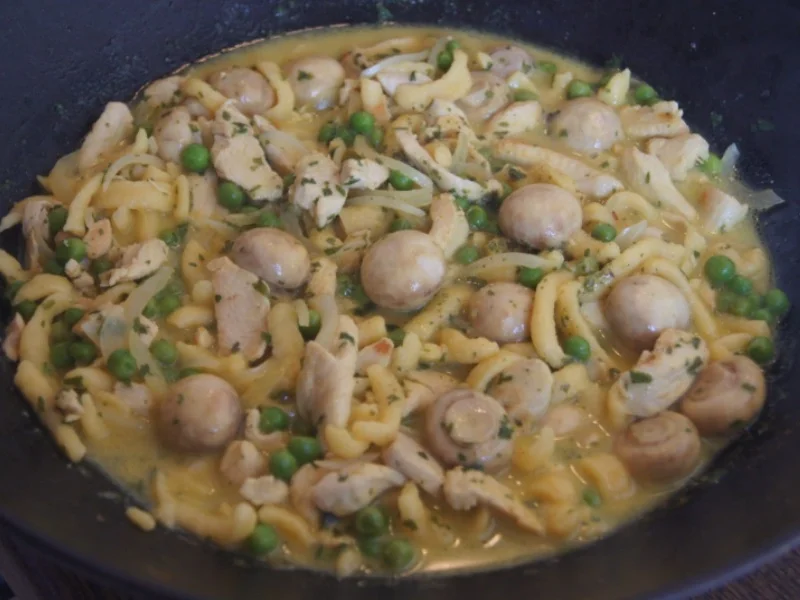 Hähnchen-Gemüse-Wok mit Spätzle - Rezept - Bild Nr. 6315