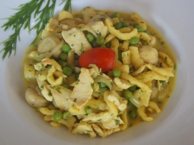 Hähnchen-Gemüse-Wok mit Spätzle - Rezept - Bild Nr. 6316