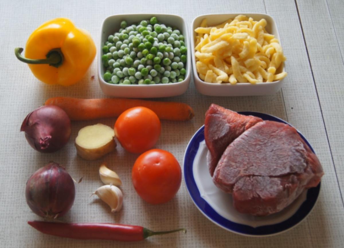 Rindfleisch-Gemüse-Wok mit Spätzle - Rezept - Bild Nr. 6312