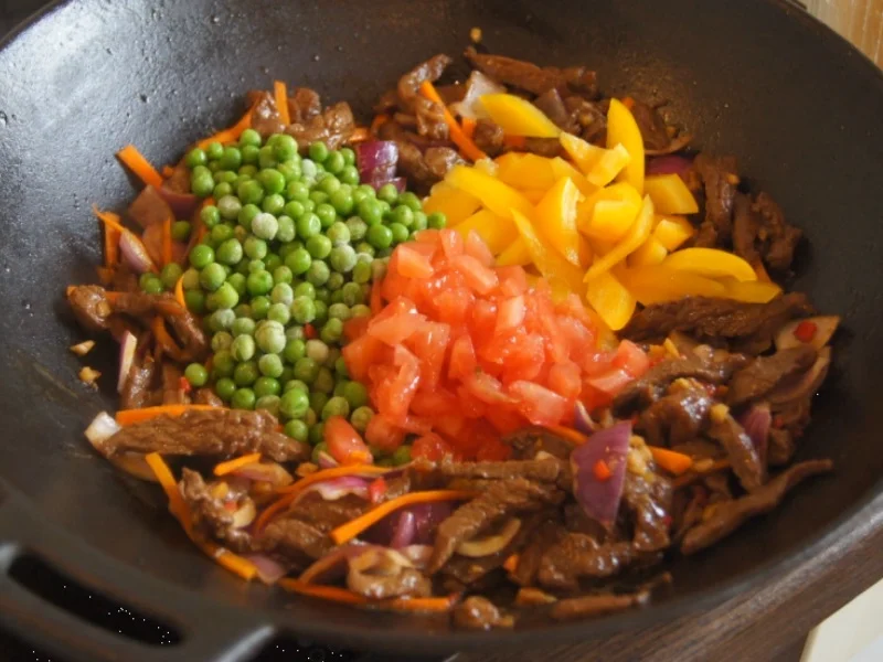 Rindfleisch-Gemüse-Wok mit Spätzle - Rezept - Bild Nr. 6322