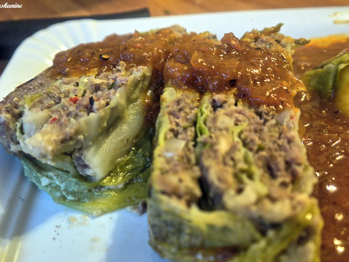 Kohlpudding mit Zwiebelsauce - Rezept - Bild Nr. 6337