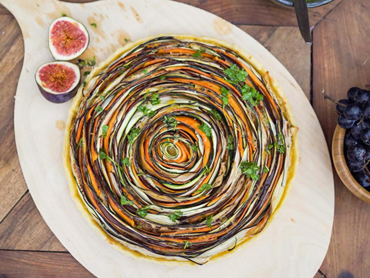 Gemüse-Spiral-Tarte - Rezept mit Bild - kochbar.de