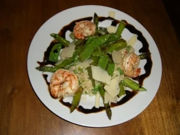 Rezept: Grünes Risotto mit Garnelen Grünes Risotto mit Garnelen - Rezept