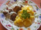 Bratheringsfilets mit Zwiebelringen und schwäbischen Kartoffelsalat - Rezept - Bild Nr. 6368
