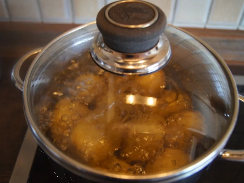 Bratheringsfilets mit Zwiebelringen und schwäbischen Kartoffelsalat - Rezept - Bild Nr. 6370