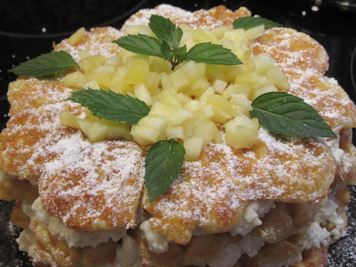 Backen: Apfelwaffeltorte - Rezept - Bild Nr. 6376