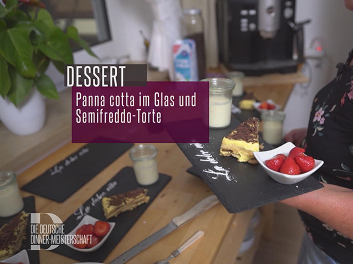 Panna cotta im Glas und Semifreddo-Torte - Rezept Gesendet von Das
perfekte Dinner