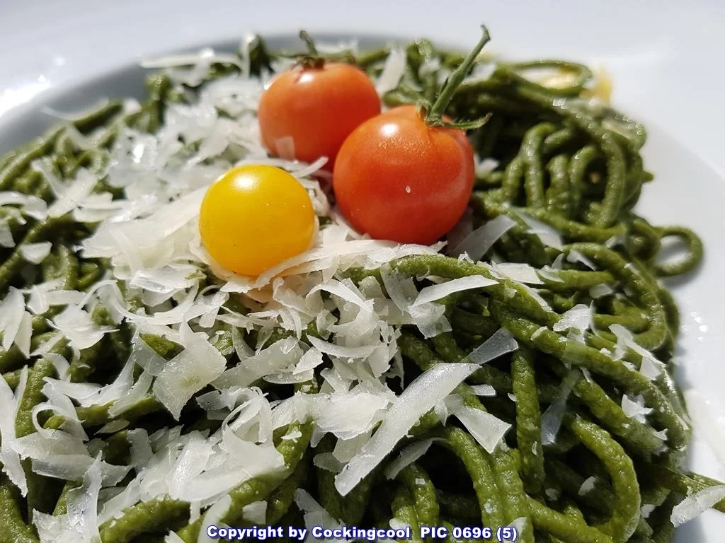 Spinat Pasta (mit selbst hergestelltem Gemüsepulver) - Rezept - Bild Nr. 8