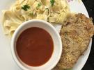 Gebackene Auberginen Schnitzel mit cremiger Pasta - Rezept - Bild Nr. 2