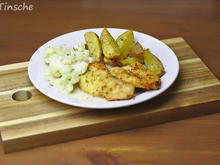 Hähnchenschnitzel mit Countrykartoffeln & Blumenkohl - Rezept - Bild Nr. 2