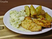 Hähnchenschnitzel mit Countrykartoffeln & Blumenkohl - Rezept - Bild Nr. 3