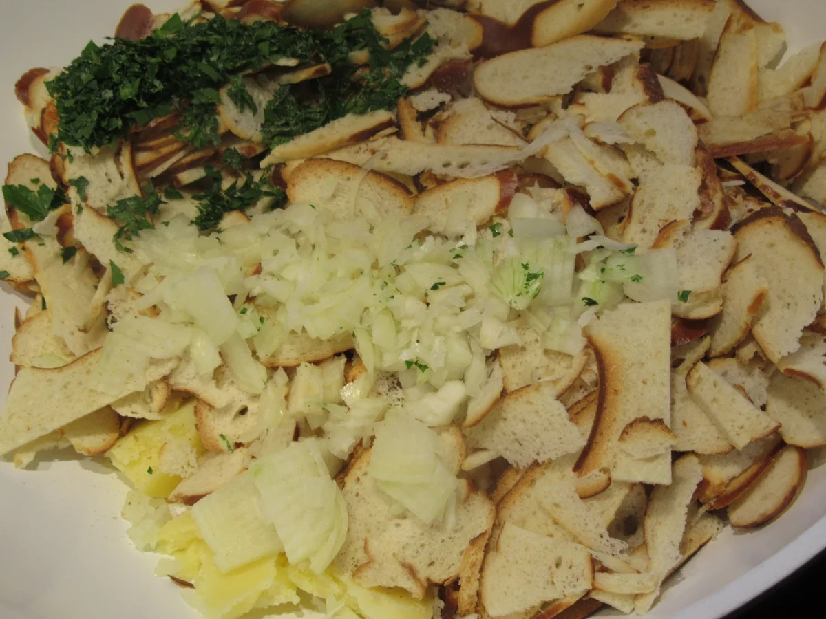 Fleisch: Gebackene Weißwurst mit Brez´nknödeln und Senfsoße - Rezept - Bild Nr. 6607