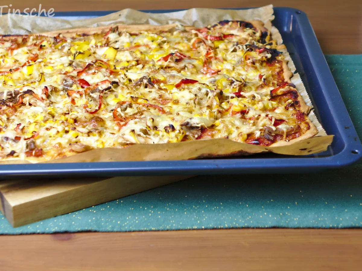 Knusprige Hähnchen-Paprika-Pizza - Rezept - Bild Nr. 6633