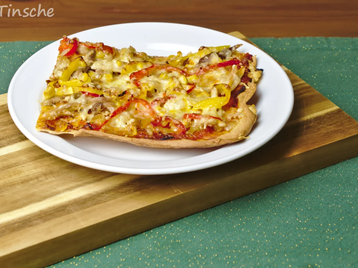 Knusprige Hähnchen-Paprika-Pizza - Rezept - Bild Nr. 6638